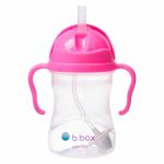 B.box: bidon ze słomką 240 ml różowy granat