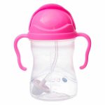 B.box: bidon ze słomką 240 ml różowy granat - obrazek 2