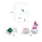 Djeco: Zestaw ART z pieczątkami KWIATOWE DZIEWCZYNY 5+ - obrazek 2