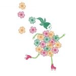 Djeco: Zestaw ART z pieczątkami KWIATOWE DZIEWCZYNY 5+ - obrazek 3