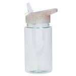 A Little Lovely Company: bidon transparentny ze składanym ustnikiem GLITTER Silver