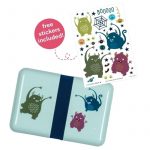 A Little Lovely Company: śniadaniówka lunchbox z naklejkami MONSTERS