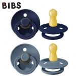 BIBS: smoczek uspokajający kauczuk Hevea 2-pack DEEP SPACE & PETROL S
