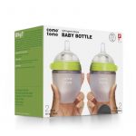 Comotomo: silikonowe butelki antykolkowe 2-pack MOM'S BREAST 150 ml Green NEWBORN