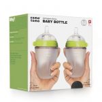 Comotomo: silikonowe butelki antykolkowe 2-pack MOM'S BREAST 250 ml Green BABY