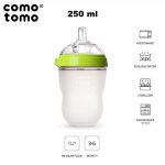 Comotomo: silikonowe butelki antykolkowe 2-pack MOM'S BREAST 250 ml Green BABY - obrazek 7
