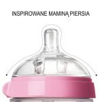 Comotomo: silikonowe butelki antykolkowe 2-pack MOM'S BREAST 250 ml Pink BABY - obrazek 4