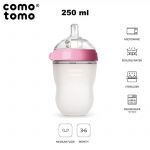 Comotomo: silikonowe butelki antykolkowe 2-pack MOM'S BREAST 250 ml Pink BABY - obrazek 7