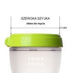 Comotomo: silikonowa butelka antykolkowa MOM'S BREAST 250 ml Green BABY - obrazek 5