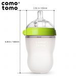 Comotomo: silikonowa butelka antykolkowa MOM'S BREAST 250 ml Green BABY - obrazek 7