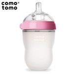 Comotomo: silikonowa butelka antykolkowa MOM'S BREAST 250 ml Pink BABY
