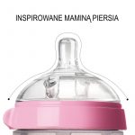 Comotomo: silikonowa butelka antykolkowa MOM'S BREAST 250 ml Pink BABY - obrazek 4