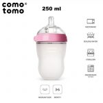Comotomo: silikonowa butelka antykolkowa MOM'S BREAST 250 ml Pink BABY - obrazek 8