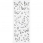 CREATIV: Naklejki metaliczne Srebrne Motyle