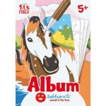 SABBIARELLI Album do kolorowania magicznym piaskiem Konie 5+