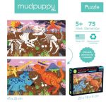 Mudpuppy: puzzle soczewkowe 3D Dinozaury 75 el. - obrazek 2