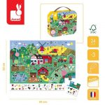 Janod: puzzle obserwacyjne w walizce Farma 24 el. 3+ | Made In France - obrazek 3