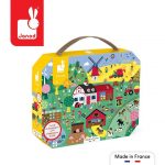 Janod: puzzle obserwacyjne w walizce Farma 24 el. 3+ | Made In France
