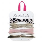 Rockahula Kids: spinki do włosów 4 szt. Lily Leopard Skinny Bow Set
