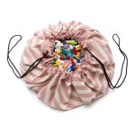 PLAY&GO: Worek na Zabawki i Mata do Zabawy 2w1 - Paski Różowe - obrazek 5