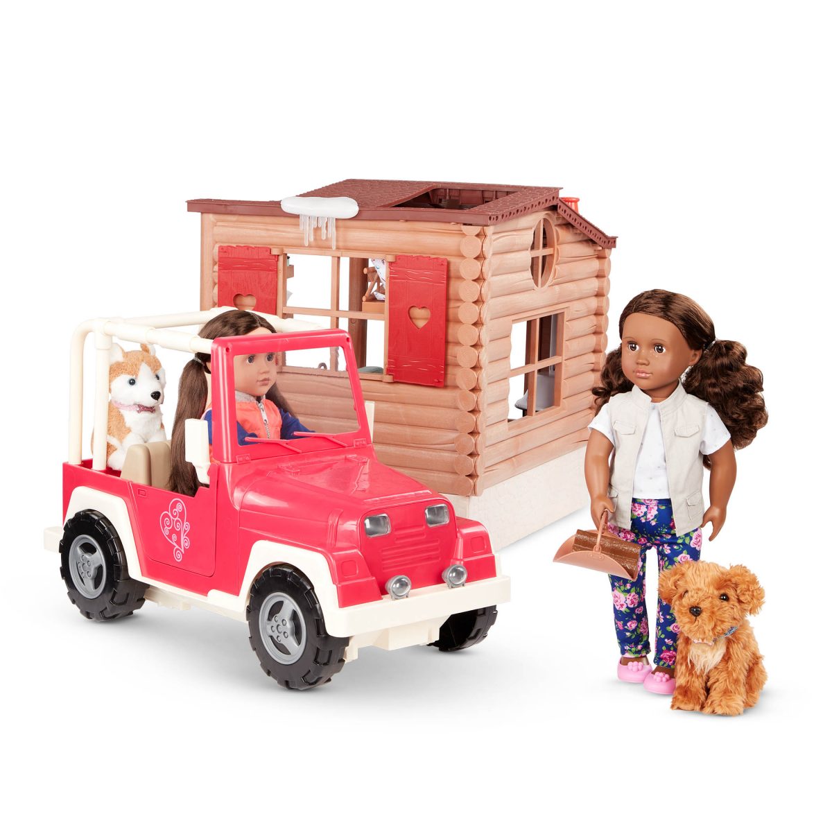 Our Generation: chata z bali DOMEK ZIMOWY – OG Cozy Cabin - obrazek 5