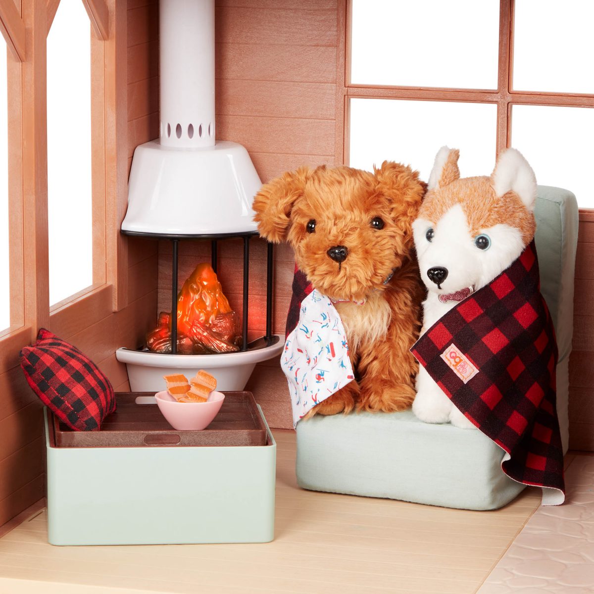 Our Generation: chata z bali DOMEK ZIMOWY – OG Cozy Cabin - obrazek 3