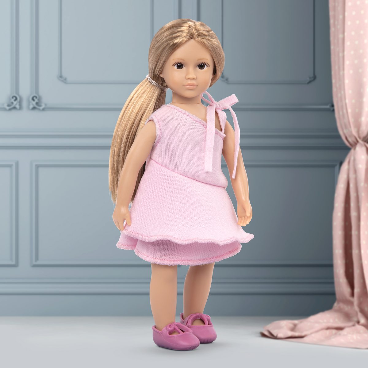 LO31180_DP_A LORI: lalka elegantka SISI - w asymetrycznej sukience - obrazek 2