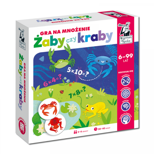 Kapitan Nauka: gra edukacyjna na mnożenie - żaby czy kraby