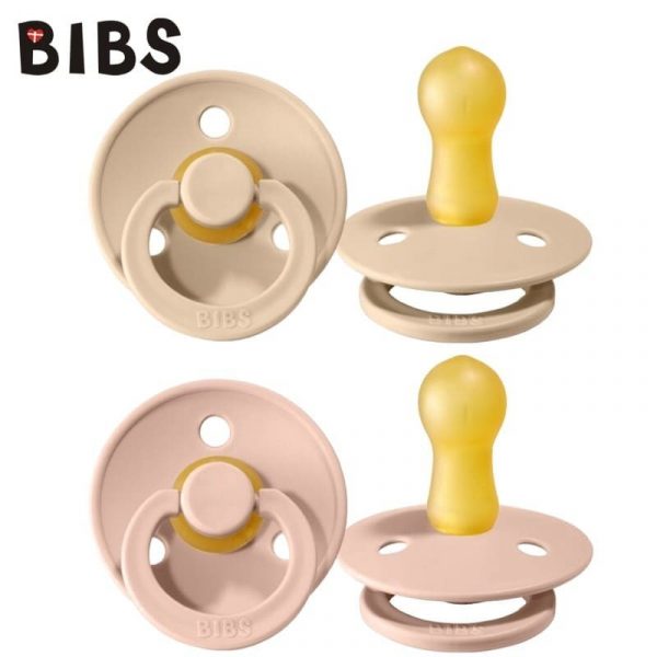 BIBS: smoczek uspokajający kauczuk Hevea 2-pack BLUSH & VANILLA M