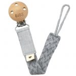 BIBS: zawieszka do smoczka PACIFIER BRAID - Cloud/Iron