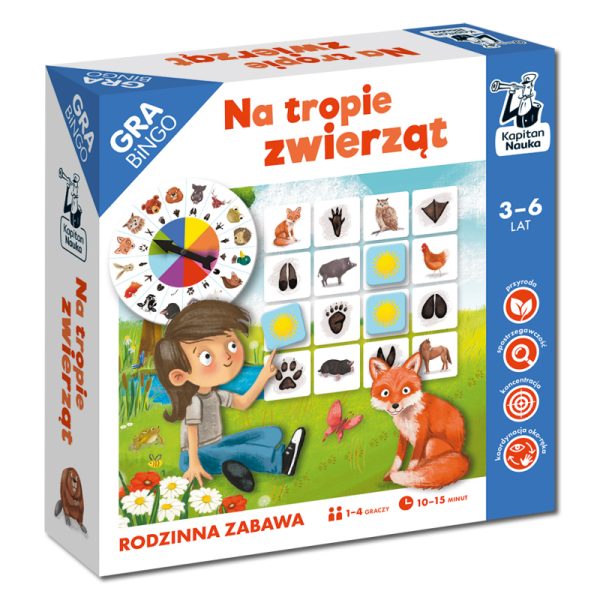 Kapitan Nauka: na tropie zwierząt gra bingo