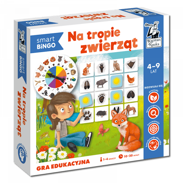 Kapitan Nauka: gra edukacyjna smart bingo - na tropie zwierząt