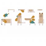 Londji: drewniana układanka - lis i myszka - obrazek 3