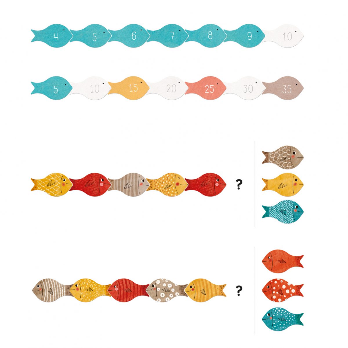 Londji: puzzle układanka - wieloryb i rybki - obrazek 4