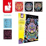 Janod: zestaw kreatywny do zdrapywania Zwierzęce Mandale