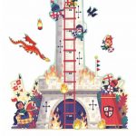 DJECO: miarka wzrostu naklejka WIEŻA RYCERSKA - obrazek 3