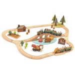 Tender Leaf Toys: Drewniana kolejka Podróż po lesie