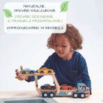 Tender Leaf Toys: Drewniana laweta z samochodami - obrazek 2