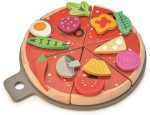 Tender Leaf Toys: Drewniana pizza z dodatkami na rzepy - obrazek 4