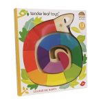 Tender Leaf Toys: Drewniana sorter edukacyjny - wąż, kolory i kształty - obrazek 3