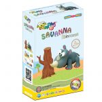 Jumping Clay: Zestaw kreatywny Sawanna - Nosorożec