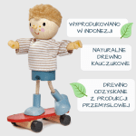 Tender Leaf Toys: Laleczka Edward na deskorolce - obrazek 2