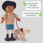 Tender Leaf Toys: drewniana laleczka Pan Forrester i jego pies - obrazek 3