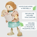 Tender Leaf Toys: drewniana laleczka Pani Goodwood z dzieckiem - obrazek 3