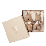 ThreadBear Design: zestaw z bawełny organicznej - grzechotka i kocyk przytulanka