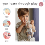 ThreadBear Design: zestaw z bawełny organicznej - grzechotka i kocyk przytulanka - obrazek 4