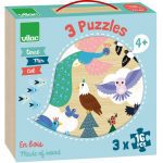 Vilac: puzzle Na lądzie, Morzu i w Powietrzu 3x16 el.