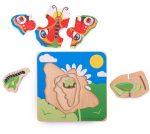 BIGJIGS: drewniane puzzle warstwowe - cykl życia MOTYLA - obrazek 2