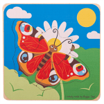 BIGJIGS: drewniane puzzle warstwowe - cykl życia MOTYLA