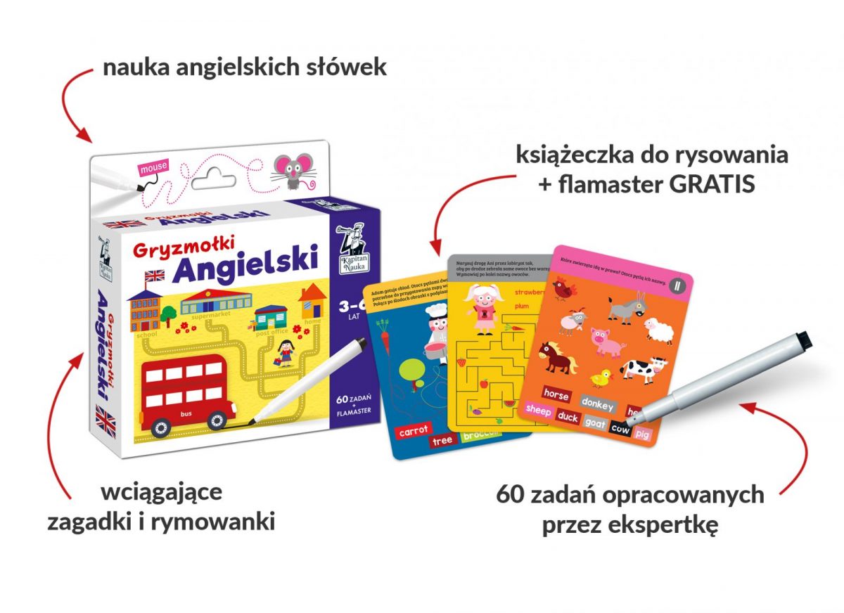 angielski-gryzmolki-kapitan-nauka-8b77f9a4524044daa267828f8ba9d145-ea636255 Kapitan Nauka: Angielski Gryzmołki - obrazek 3